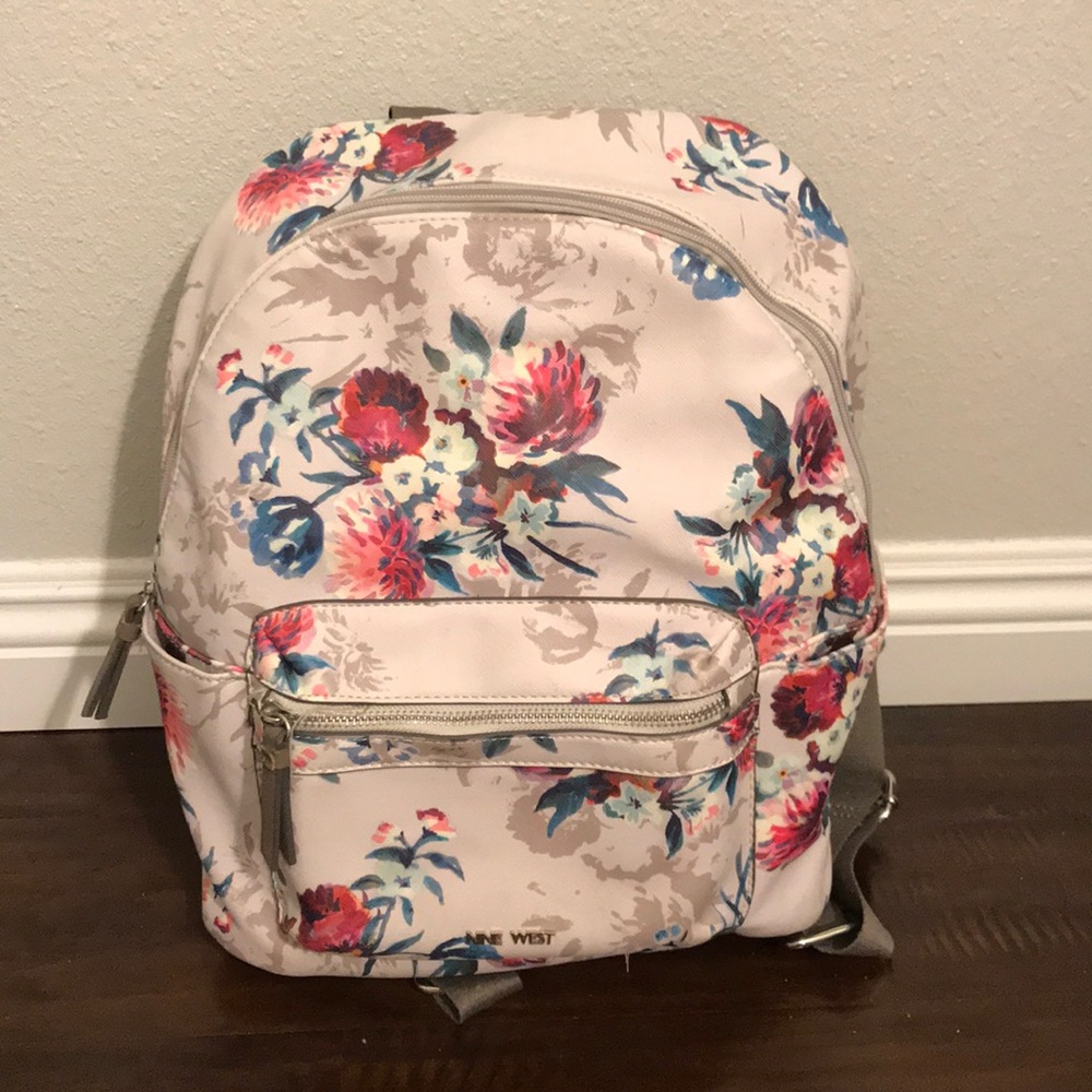 nine west floral backpack